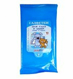 Доктор ЗОО Салфетки влажные для глаз и ушей 195мм*145мм*10шт