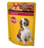 Педигри пауч для собак Говядина в соусе 100г