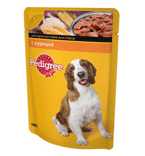 Педигри пауч для собак Курица в соусе 100г