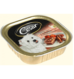 Цезарь консервы для собак Нежное патэ Говядина/Овощи 100г