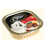 Цезарь консервы для собак Бефстроганов Говядина/Сыр/Укроп 100г