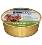 Хэппи Дог консервы для собак паштет Ягненок/Рис 125г