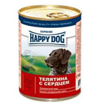 Хэппи Дог консервы для собак Телятина/Сердце 400г