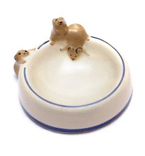 **Зооник 2538 Миска д/кошек керамическая круглая с фигурками 3-х мышек