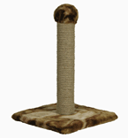 Зооник 2231 Когтеточка-столб на подставке (мех)