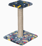 Зооник 2232 Когтеточка-столб с полочкой (мех)