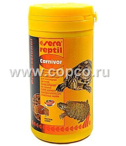 Сера Reptil Professional Carnivor Корм профессиональный для водоплавающих черепах и других плотоядных рептилий, гранулы 250мл