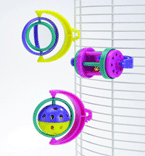 I.P.T.S. 010240 Игрушка д/птиц крутящаяся пластмассовая 3 вида в ассорт.