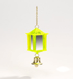 I.P.T.S. 010215 Игрушка д/птиц "Фонарик зеркальный с колокольчиком", пластик