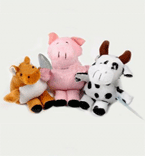 *I.P.T.S. 440364 Игрушка д/кошек "Животные на ферме", плюш 10см