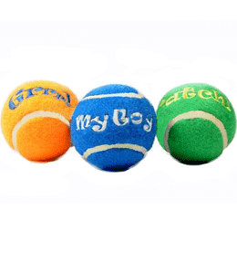 **I.P.T.S. 625095 Игрушка д/собак "Мячик теннисный с надписью" 7см *3шт ― ЗооРесторан