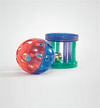 I.P.T.S. 425052 Игрушка д/кошек Мяч-погремушка и цилиндр с колокольчиком 4см *2шт в блистере