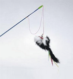 I.P.T.S. 430267 Игрушка д/кошек Удочка с меховой мышкой и перьями малая 46см