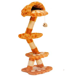 I.P.T.S. 405804 Когтеточка три плюшевые площадки и тапок 42*50*130см