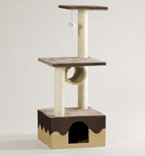 I.P.T.S. 405760 Домик-когтеточка "Juva" двумя полками 40*40*109см