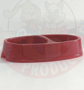 I.P.T.S. 650127 Миска д/собак пластмассовая двойная 2*2,4л 2*13,5см ― Зооресторан