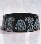 I.P.T.S. 651162 Миска д/собак керамическая "Барокко" черно-белая 22*8,5см