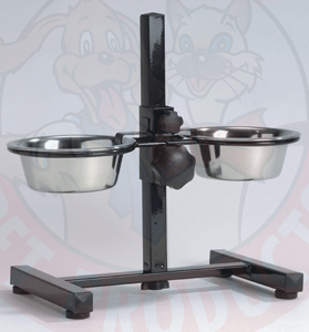 I.P.T.S. 653558 Подставка д/щенков стальная регулируемая с 2-мя стальными мисками 0,45л*13см ― Зооресторан