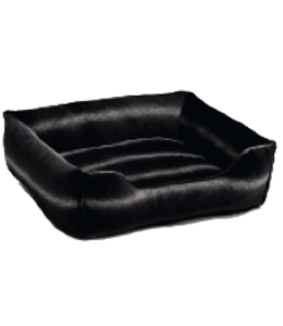 **I.P.T.S. 705457 Лежак д/собак с бортиком "FURRY" черно-серый 55*50см ― ЗооРесторан