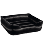 *I.P.T.S. 705458 Лежак д/собак с бортиком "FURRY" черно-серый 65*60см