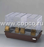 **10060030/b06c Cova 2 Клетка для птиц 58*32*41 2 отделения коричневый поддон цинковая решетка /1