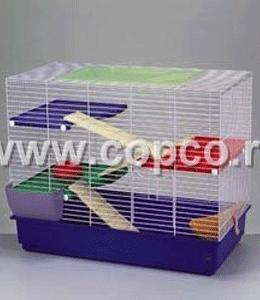 **20450011/d45x Cavia Hotel Клетка для грызунов 102*55*80 цветной поддон белая решетка /1/ ― ЗооРесторан