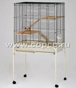 **20800070/Dafne Клетка для грызунов 66*45*87 светлый поддон, черная решетка /1/ ― ЗооРесторан
