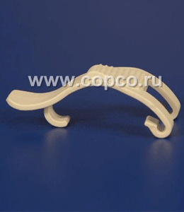 **40590010/*L059 Запчасть - пластиковая крепёжная защёлка - крючок белый /50/ ― ЗооРесторан