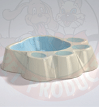 I.P.T.S. 651197 Миска д/собак керамическая большая в виде лапы бежевая 20*20*5,5см 