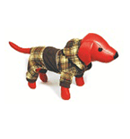 Деззи Комбинезон для собак теплый с капюшоном клетчатый 20см, обхват груди 30-34см