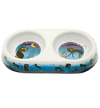 **Деззи 5619014 Миска д/кошек пластиковая двойная 2*180мл 25*13,5*5см