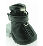 Деззи Ботинки для собак №2 искуственная кожа, черные на молнии, размер лапы 4,20*4,00см