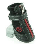 Деззи Ботинки для собак №3 искуственная кожа с вставкой, черные на молнии, размер лапы 4,80*4,50см