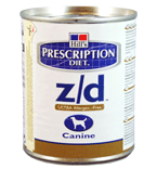 Хиллс Диета консервы для собак Z/D лечение острых пищевых аллергий 370г