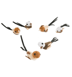 I.P.T.S. 430345 Игрушка д/кошек "Птичка" плюшевая 6шт (блистер)