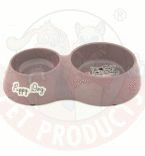 I.P.T.S. Pappy Миска для собак двойная меламин цвет какао с молоком 31*17,5см