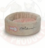 I.P.T.S. Лежанка для кошек "Miauw" плюшевая бежевая 40*40*15см