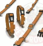 I.P.T.S. Ошейник MacLeather кожа+текстиль коричневый 35-50см*20мм