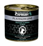 Четвероногий Гурман Platinum консервы для собак Калтыки и Языки в желе 240г