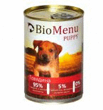 Био Меню консервы для щенков Говядина 410г