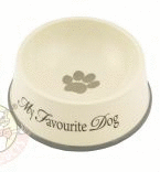 I.P.T.S. My Favorite Миска для собак керамическая серая окантовка 15*6см