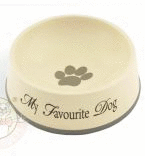 I.P.T.S. My Favorite Миска для собак керамическая серая окантовка 22*8,5см