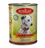 Berkley консервы для собак Ягненок с морковью 400г